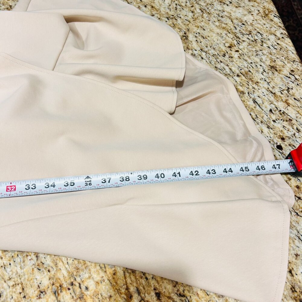 FEHAUTE NET Apricot White Sleeveless Midi Elegant Dress with Waist Twist, 8 - Picture 10 of 10